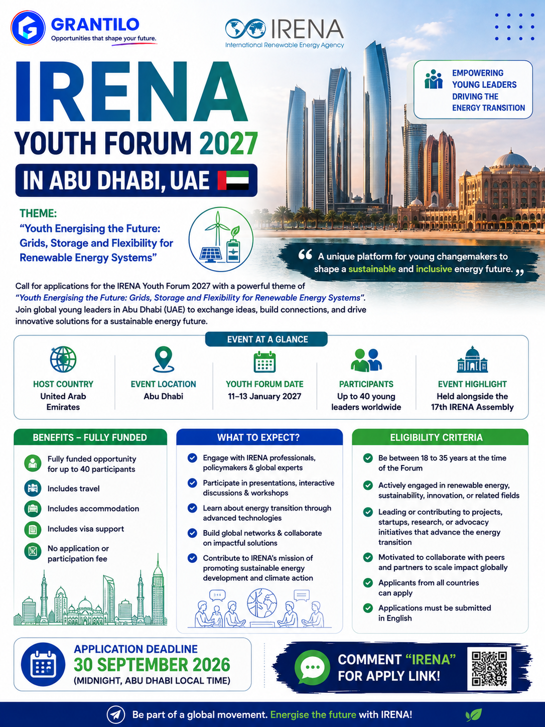 IRENA Youth Forum 2027 in Abu Dhabi